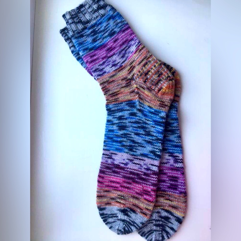 Colourful Hand Knit Socks